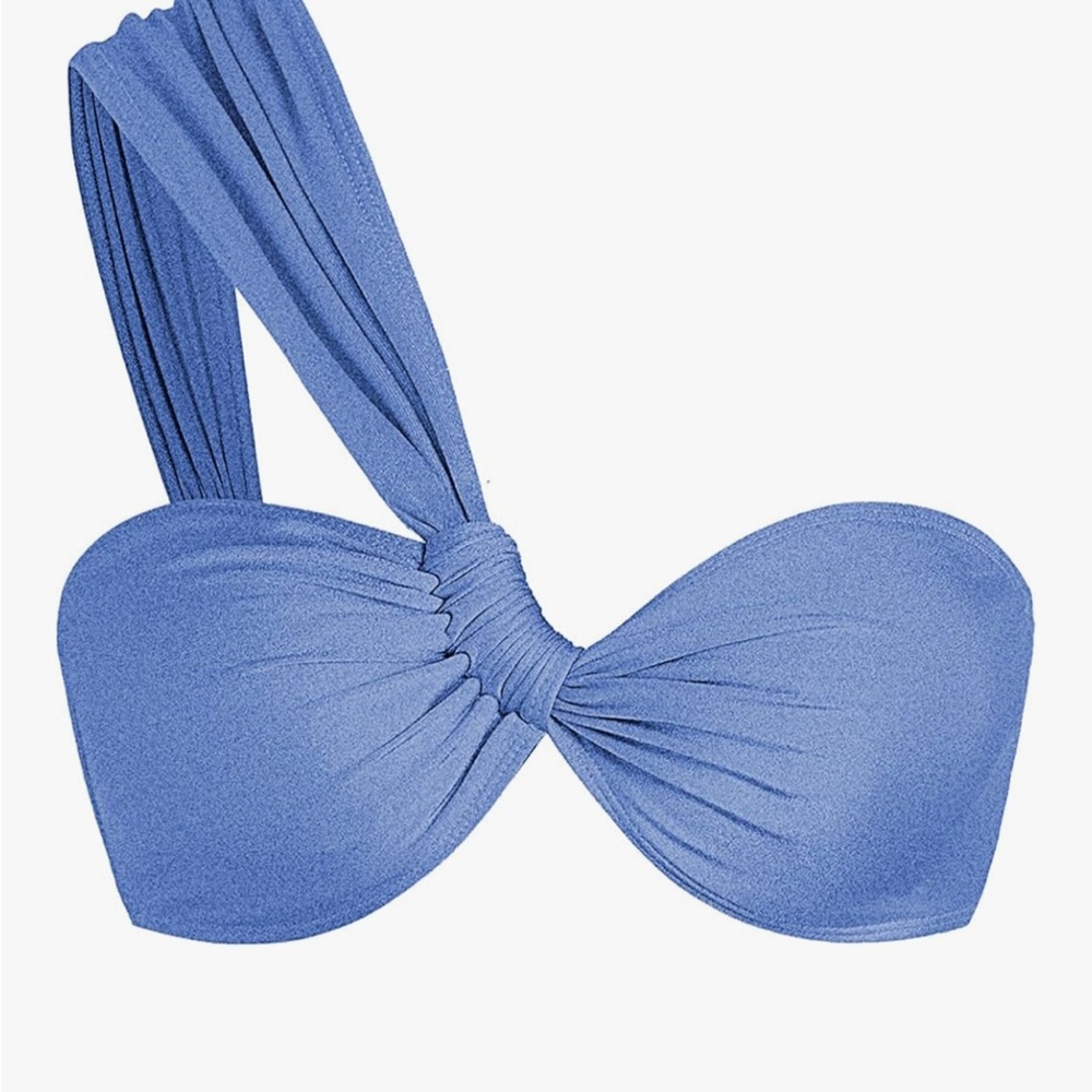 Zaful Blue Bandeau Bikini Top